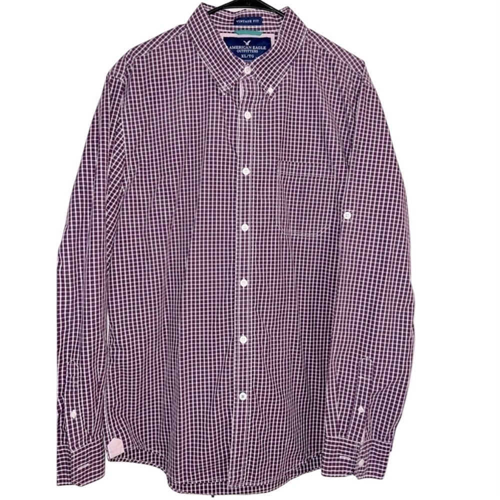 American Eagle Vintage Style Men’s Long Sleeve Dress Shirt XL